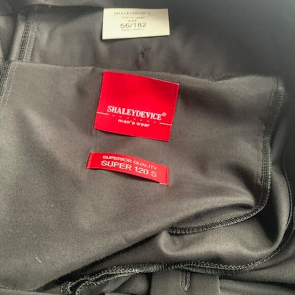 New Classic Black Wool Formal Shaleydevice Man Trousers - Picture 3 of 3